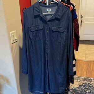 Old Navy Long Sleeve Denim Dress